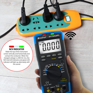 Multimètre numérique Holdpeak Hp-770hc-app avec True RMS, plage automatique et écran LCD, connectivité d'application - Product Image 5