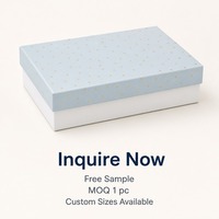 Boîte cadeau rigide et robuste bleu poussière avec couvercle à confettis pour cartes de citations, impression personnalisée, qualité supérieure, vente en gros, directement de l'usine