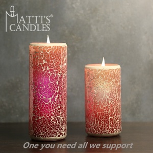 Chine marché en gros poids: 475g/615g Blanc chaud de bougie de flamme de scintillement led - Product Image 3