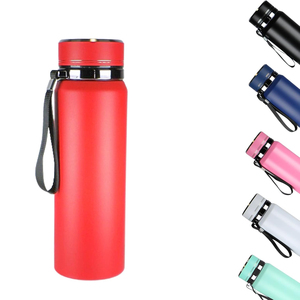 Custom 316 Stainless Steel Width Mouth Vacuum Thermos Sports Vacuum Sling Water Cup <b>Tea</b> Cup with <b>Infuser</b> - Product Image 1