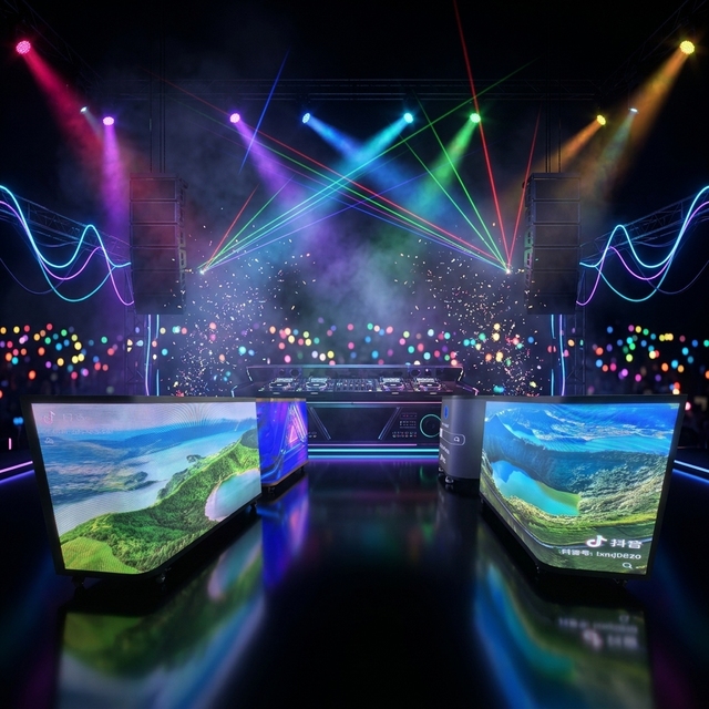 Nightclub/Bar Gob DJ Table P1.2 P1.5 P1.86 P2 P2.5 LED Information Display Stand Screen Portable LED DJ Booth