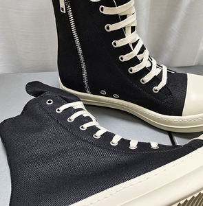 <span class=keywords><strong>Scarpe</strong></span> <span class=keywords><strong>da</strong></span> <span class=keywords><strong>Ginnastica</strong></span> Alte in Tela di Lusso <span class=keywords><strong>da</strong></span> Uomo <span class=keywords><strong>con</strong></span> Cerniera e <span class=keywords><strong>Suola</strong></span> Spessa per Coppie Taglie Forti Unisex - Product Image 5
