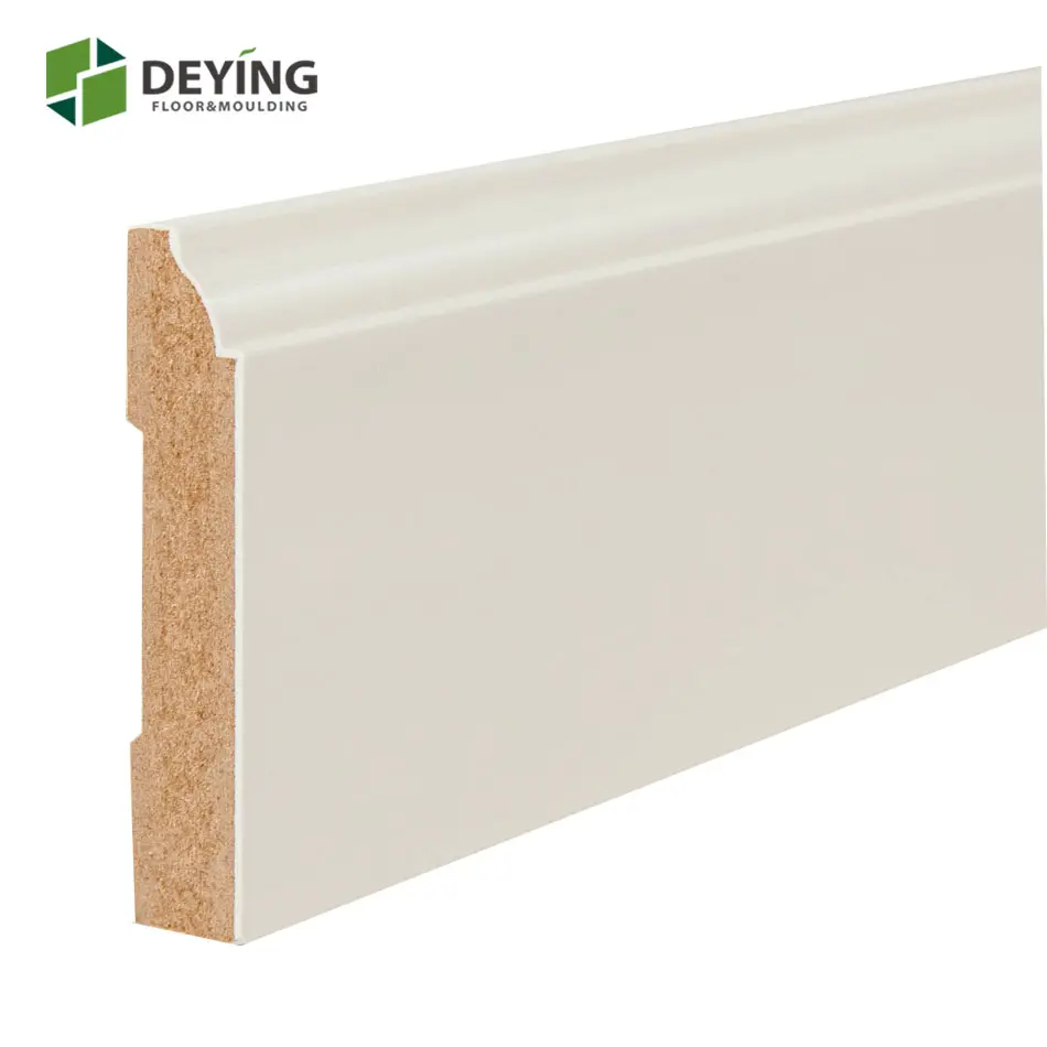 Skirting Board Manufacture MDF Baseboard / White Primed Base Molding / Skirting