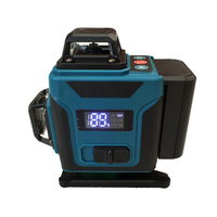 Niveau laser vert industriel avec 4D et 16 lignes, niveau laser DIY pour la construction, alimentation par batterie