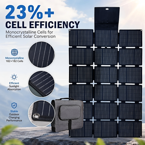 Mini Panel Solar Plegable de Alta Potencia de 200W 3x6, Manta Solar Plegable de 36V para Camping, Generador Solar para Estación de Energía - Product Image 1