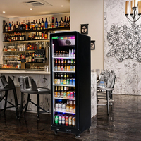 Réfrigérateur vertical vitré commercial pour bières, distributeur de boissons pour magasin