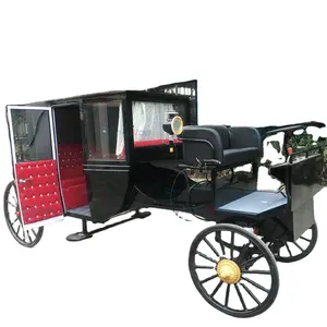 2024 Black Victoria Sightseeing Carriage/Scenic Area Sightseeing/Cheap Price and High Quality Large Space and Comfortable Seats