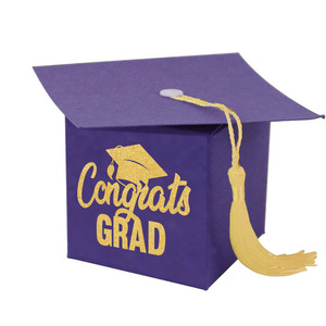 Boîte à bonbons en forme de toque de graduation DAMAI avec pompon, cadeaux et décorations pour fête de remise de diplôme, boîte à toque pour chocolats et biscuits - Product Image 4