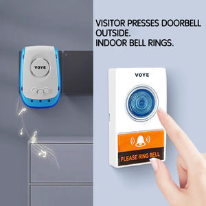 Capteur de porte de carillon de bienvenue alarme sonore prise de <span class=keywords><strong>sonnette</strong></span> <span class=keywords><strong>sans</strong></span> <span class=keywords><strong>fil</strong></span> intelligente avec batterie pour la sécurité domestique <span class=keywords><strong>sans</strong></span> interphone <span class=keywords><strong>et</strong></span> caméra - Product Image 4