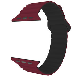 Bracelet en silicone magnétique bicolore pour <span class=keywords><strong>Apple</strong></span> <span class=keywords><strong>Watch</strong></span> Ultra 9/8/<span class=keywords><strong>7</strong></span>/SE, bracelet boucle 38-42 <span class=keywords><strong>mm</strong></span>, noir blanc étoile filante orange bleu vert - Product Image 5