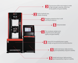 Máquina de Teste de Tração Hidráulica Universal WYW-1000DS1000kN UTM/Máquina de Teste Universal Máquina de Teste de Tração Universal - Product Image 3