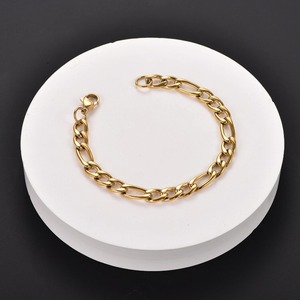 Hip Hop <b>Gold</b> Silver Color Figaro Link Hand Chain Stainless Steel Figaro <b>Bracelet</b> Punk <b>Boy</b> Wrist Jewelry Fashion Accessories - Product Image 6
