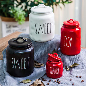 Towin wholesale 4 size kitchen crumpled black glaze porcelain storage canister set with lids