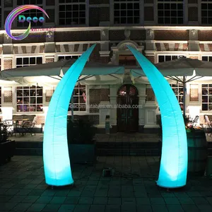 Aufblasbarer Elefant Stoßzahn für Party dekoration aufblasbares LED-Horn Aufblasbares LED-Elfenbein