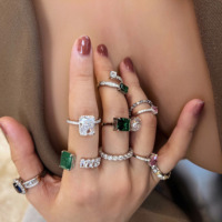 Bague de Fiançailles et de Mariage Dylam en Argent Sterling 925 avec Zircon Cubique 8A, Bijou Étanche pour Femme