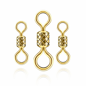 ตะขอเกี่ยวแบบหมุนได้ Aohu Gold Embossed รุ่น 302 ผลิตจากเหล็กกล้าคาร์บอนสูง สำหรับอุปกรณ์ตกปลาแบบตาต่อตา - Product Image 4