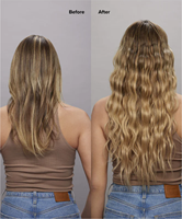 Extensions de cheveux naturels à clipser, cheveux vierges Remy, double épaisseur, cuticules alignées, invisibles, sans couture, pointes pleines, teintables, blond cendré décolorable