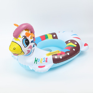<b>Inflatable</b> Horse Kids Swim <b>Float</b> Cartoon Design Thickened PVC Floating Ring For Children Water Play Summer Pool Toy - Product Image 3