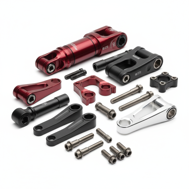 High Precision CNC Machining Full Suspension Mountain Bike Parts Customized 6061 7075 Aluminum MTB Frame Components