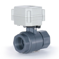 Vanne en PVC de contrôle d'actionneur électrique IP67 CE DN15 BSP RS485 Communication MODBUS 9600bps DC24V vanne à boisseau sphérique en plastique proportionnelle