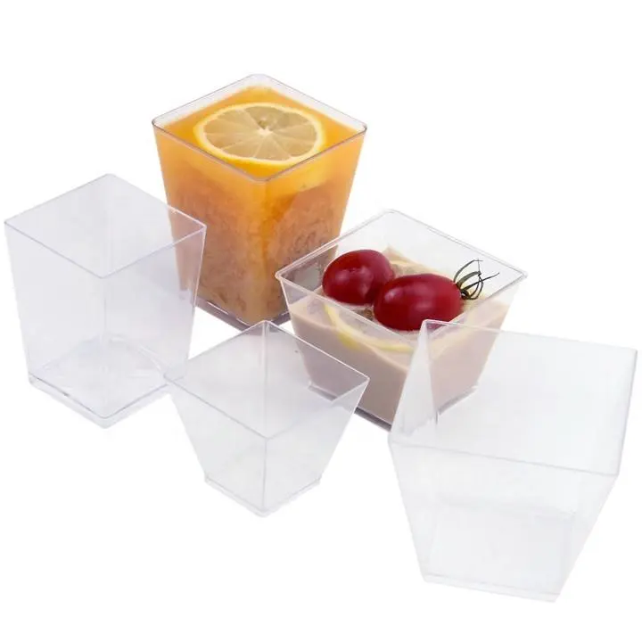 Mini tasses à dessert jetables en plastique, produit pour enfants, personnalisé