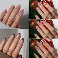 Ongles à presser longs et carrés en gel souple résistant aux cassures avec colle pour usage professionnel en salon (Marque Privée)
