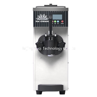 Machine à glace molle commerciale blanche en acier inoxydable compacte pour café, chariot mobile, comptoirs/bancs