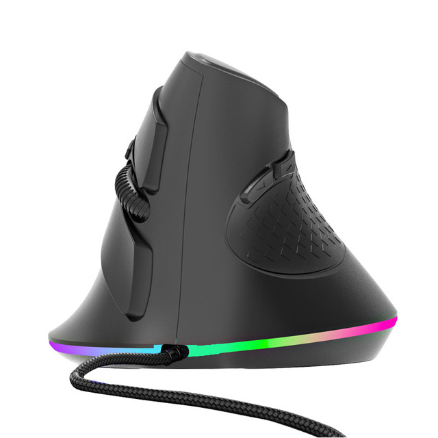 Vertical Ergonomic Mouse Wired Optical Mouse Colorful RGB Marquee Effect Gaming Office Computer Mouse