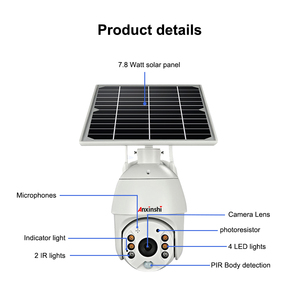 Anxinshi Ubox App 1080P <span class=keywords><strong>Voix</strong></span> bidirectionnelle 4G Wifi <span class=keywords><strong>IP</strong></span> Panneau solaire Batterie double alimentation PTZ Caméra CCTV - Product Image 6