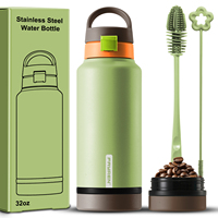 Bouteille d'eau isotherme en acier inoxydable de 32 oz avec compartiment de rangement dissimulé intégré pour une utilisation multifonctionnelle légère