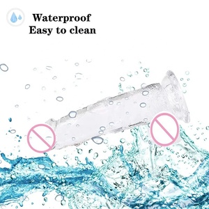<span class=keywords><strong>Gode</strong></span> réaliste en TPE sans danger pour le corps de 8 pouces avec base d'aspiration pour les jeux en solo ou en couple. - Product Image 4