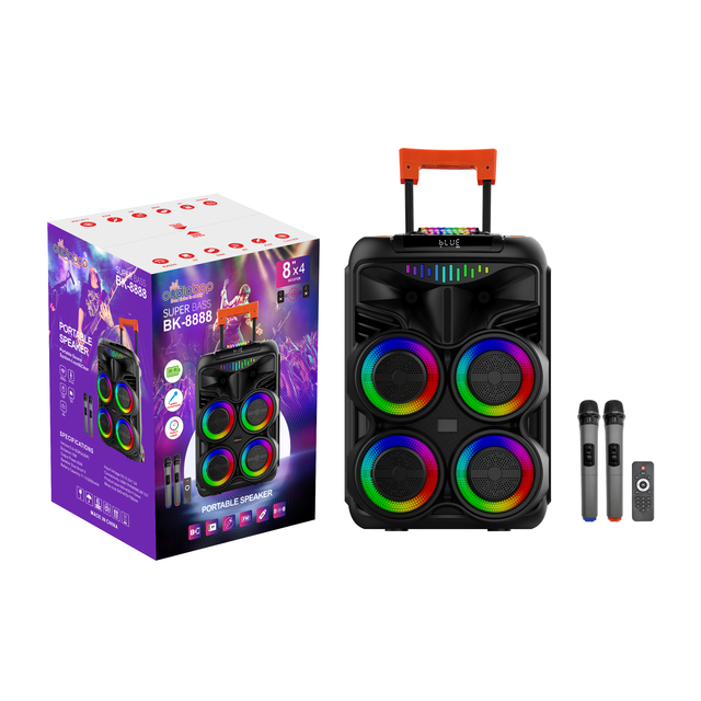Sound Audio System Sound Powered Loudspeaker Wheeled Trolley Speaker