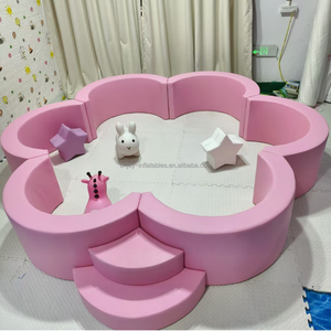 Ensemble de jeux souples pastel pour la location de blocs d'<span class=keywords><strong>escalade</strong></span> de fête ensemble d'équipement de jeu rose blanc mini ensemble de fleurs d'aire de jeux personnalisée - Product Image 3