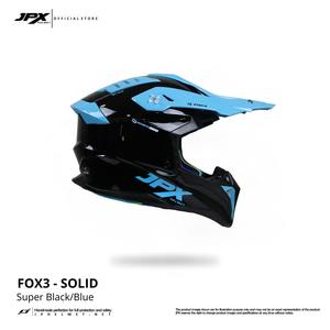 Casco de Motocross JPX Fox3 con Correa Magnética en Negro Azul Brillante con un Diseño Elegante para un Rendimiento Extremo Todoterreno. - Product Image 3