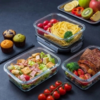 Boîte à lunch en verre hermétique en gros, lot de 3/4/5/6/7/8/9/10/15, contenants alimentaires en verre borosilicate, contenants en verre pour le stockage des aliments
