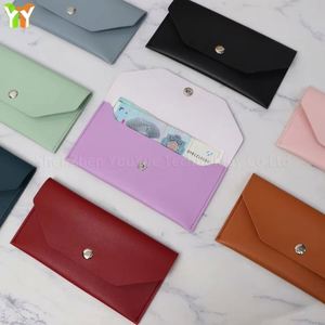 กระเป๋าคลัทช์หนัง PU ทรงยาวสำหรับผู้หญิง ดีไซน์แบบกระเป๋าซองจดหมาย 8 สี ลายนูน พกพาสะดวก เหมาะเป็นของขวัญส่งเสริมการขาย - Product Image 4