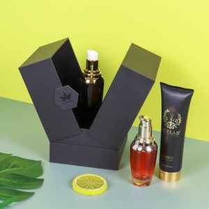 Crown Win <b>Magnetic</b> Black Perfume <b>Box</b> Double Door Open Packaging Jewelry Luxury Gift <b>Box</b> Happiness Wedding Favor Kutu Paper Boxes - Product Image 1