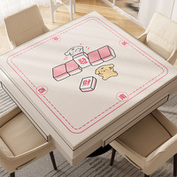 Tapis de Mahjong Carré de Luxe Épais Anti-Bruit et Antidérapant, Découpable, Portable, pour Jeux de Cartes et Housse de Table Domestique