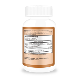 Fabricante Mayorista de Suplementos de Cúrcuma y Curcumina con Bioperina para la Memoria y el Aprendizaje, 180 Cápsulas de Cúrcuma y Curcumina - Product Image 4