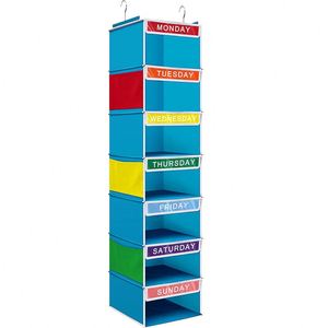 Organizador Colgante Plegable para Puerta con 5 Bolsillos Transparentes a Prueba de Polvo, Multifuncional para Juguetes de Niños, Armario y Sala de Estar - Product Image 3