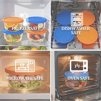 Couvercles de remplacement en silicone de qualité alimentaire pour bol en verre Pyrex et Anchor Hoking 1CUP/7202-PC