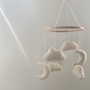 Ins populaire musical bébé pépinière Mobile neutre <span class=keywords><strong>lune</strong></span> et nuage avec marguerite fleur Boucle Mobile pour bébé - Product Image 5