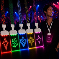 Badges nominatifs réutilisables personnalisés en usine, badges nominatifs lumineux en acrylique LED pour le personnel, pour bars, événements, festivals, promotion de l'équipe