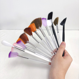 Cheveux synthétiques brosse éventail du visage pour <span class=keywords><strong>masque</strong></span> facial applicateur d'huile essentielle beauté Spa Gel cosmétique maquillage cicatrice traitement brosses - Product Image 1