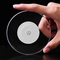 Sous-verre LED transparent ultra-fin avec base lumineuse pour thé au lait, idéal pour les remises de diplômes, le Ramadan, Diwali et l'utilisation en intérieur