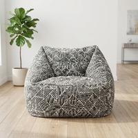 Sillón Puff Triangular de Olefin, Sofá Perezoso Caterpillar con Funda Extraíble, Sofá de Suelo para Ocio en Interiores