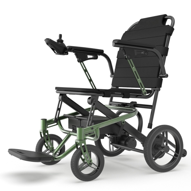 MUNIU POWER MN04 13KG Lightweight Portable Airline Approval Folding Magnesium Aluminum Electric Wheelchair 180W Dual Motor CE