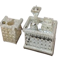 Table basse rectangulaire dorée fantaisie Rekebot pour cérémonie éthiopienne, collection 2026, offre spéciale