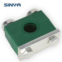Collier de serrage robuste en plastique et aluminium / Collier de serrage à boulon unique HD / Colliers de serrage pour tubes hydrauliques / 1 1/2 pouces / Polypropylène