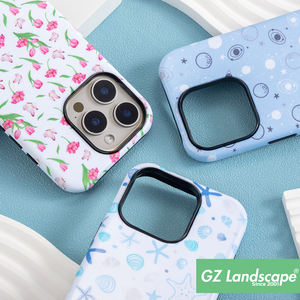 Funda <span class=keywords><strong>de</strong></span> teléfono protectora a prueba <span class=keywords><strong>de</strong></span> golpes doble Flower Ocean Planet, funda <span class=keywords><strong>de</strong></span> teléfono móvil personalizada con impresión Digital para iPhone 16 Pro - Product Image 4